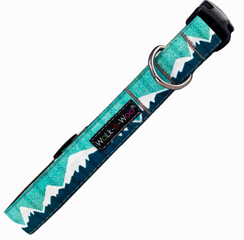 Walk-e-Woo Teal Snowcap Mountain Collar