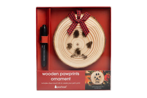 Wooden Pawprint Ornament