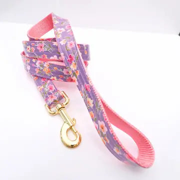 Mimi Green Laminated Cotton Leash